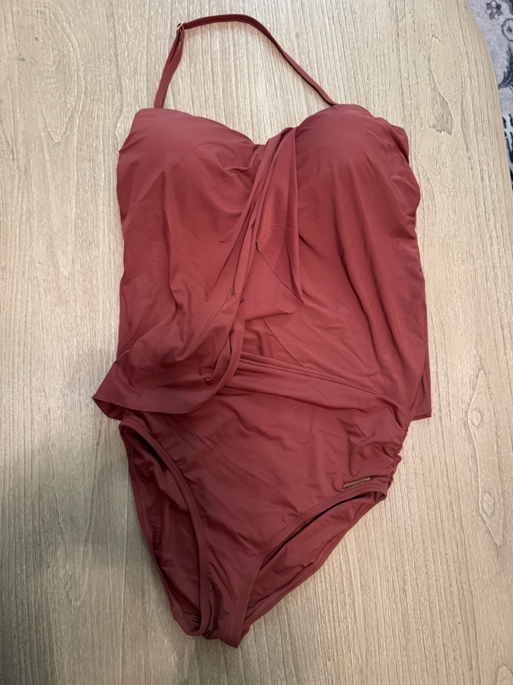 Vince Camuto Rust Red Two Piece Modest Swimsuit